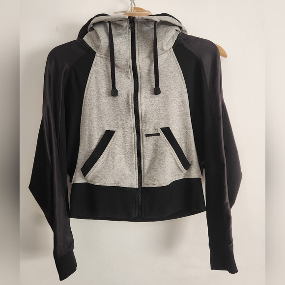 Blanc Noir Hoodie Jacket Size S Black Gray, full zip. Great for travel - Picture 2 of 10